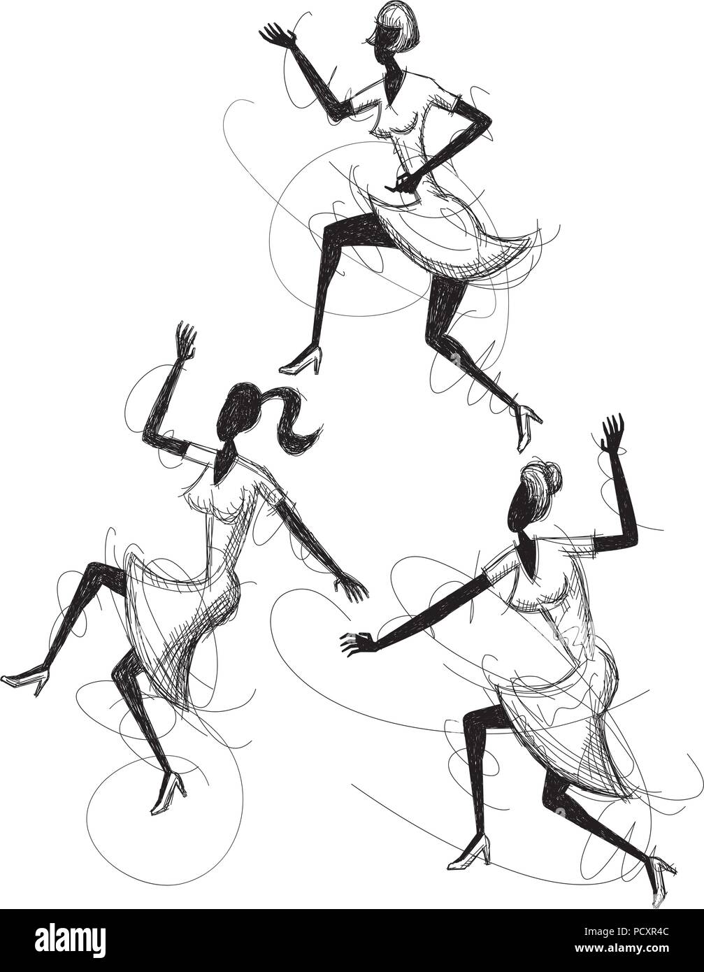 Femmes dansantes Illustration de Vecteur