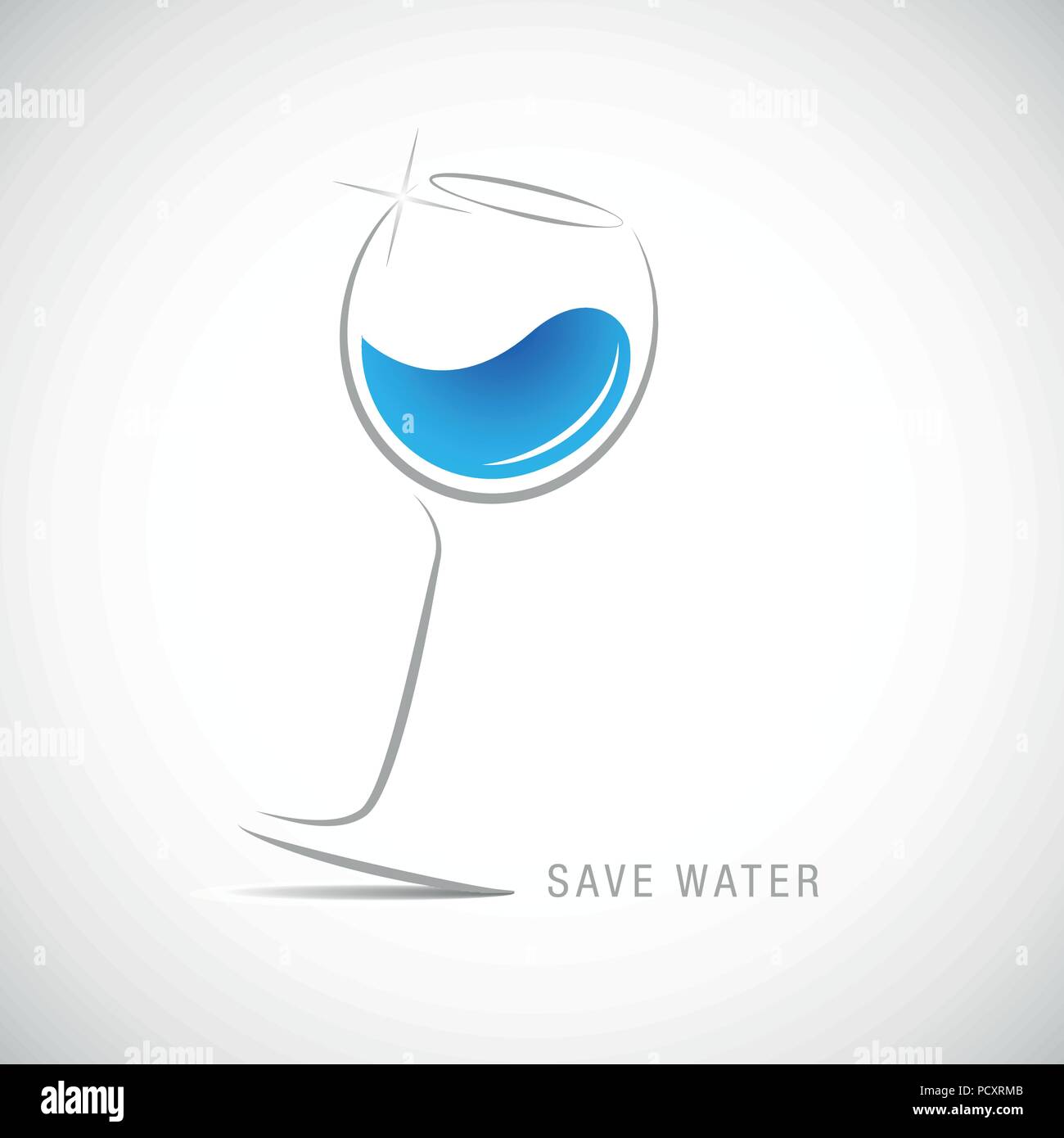 Économiser de l'eau fraîche dans le verre vector illustration Illustration de Vecteur