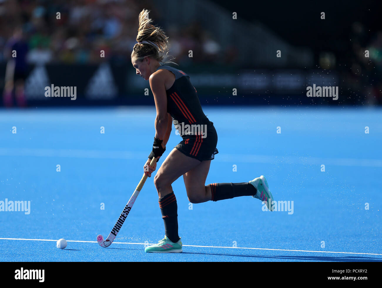 Netherlands Kitty Van Male en action pendant le match de demi-finale de la coupe du monde de hockey des femmes Vitality au Lee Valley Hockey and tennis Centre, Londres.ASSOCIATION DE PRESSE photo, photo date: Samedi 4 août 2018.Le crédit photo devrait se lire: Steven Paston/PA Wire Banque D'Images