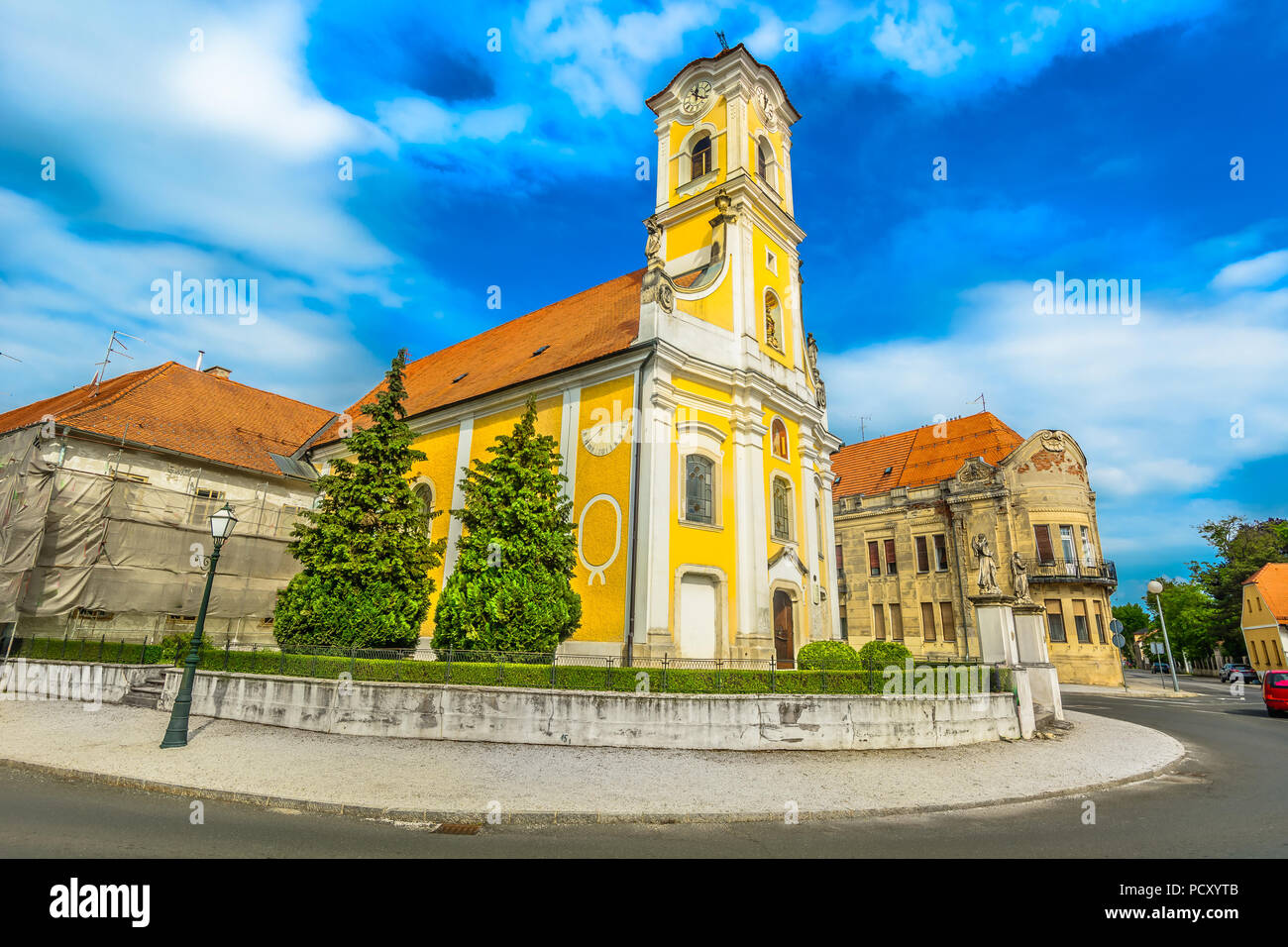 Vue panoramique à Zagorje repère dans la ville de Varazdin, Croatie. Banque D'Images