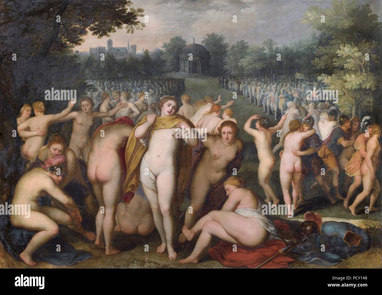 Les amazones et les Scythes, par Otto van Veen. Banque D'Images