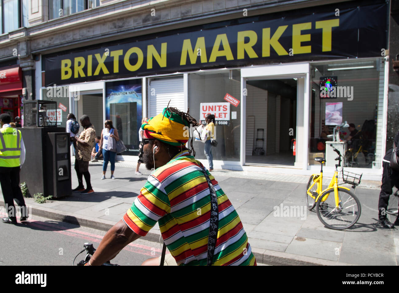 Afrikan annuelle La Journée de l'émancipation des réparations rallye et mars à Brixton, dans le sud de Londres, au Royaume-Uni. Banque D'Images