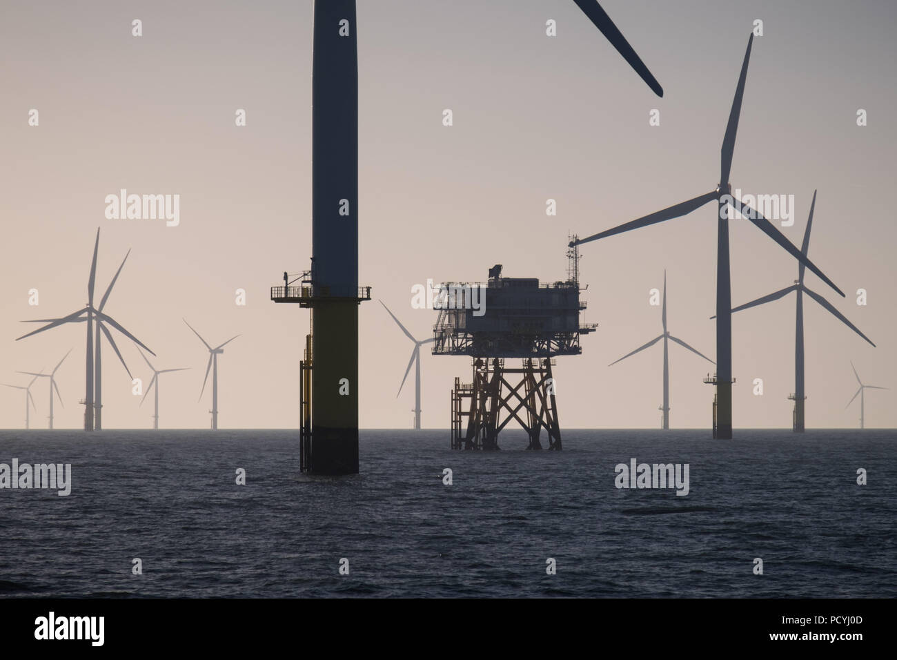 Walney 1 Le parc éolien offshore en mer d'Irlande, Royaume-Uni Banque D'Images