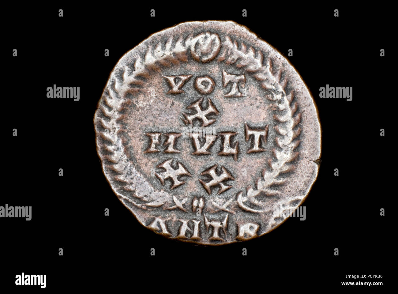 Pièce de monnaie romaine de l'empereur Julien JE Banque D'Images