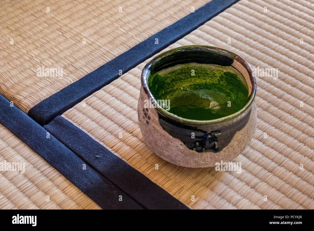 La cérémonie du thé japonaise traditionnelle. Banque D'Images