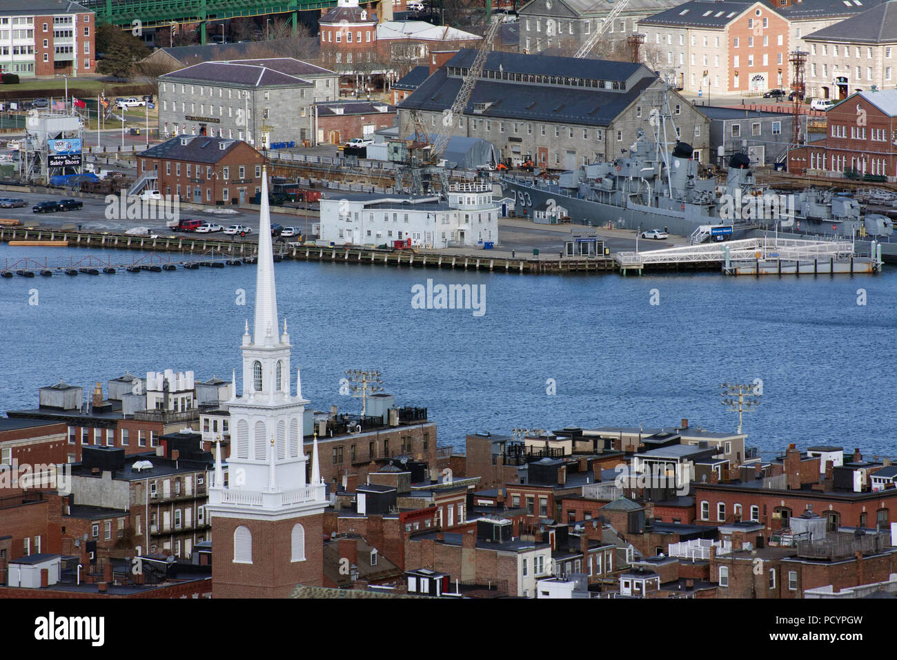 Boston, MA a de nombreux sentiers historiques à suivre pour apprendre les aspects éducatifs de l'histoire. Banque D'Images