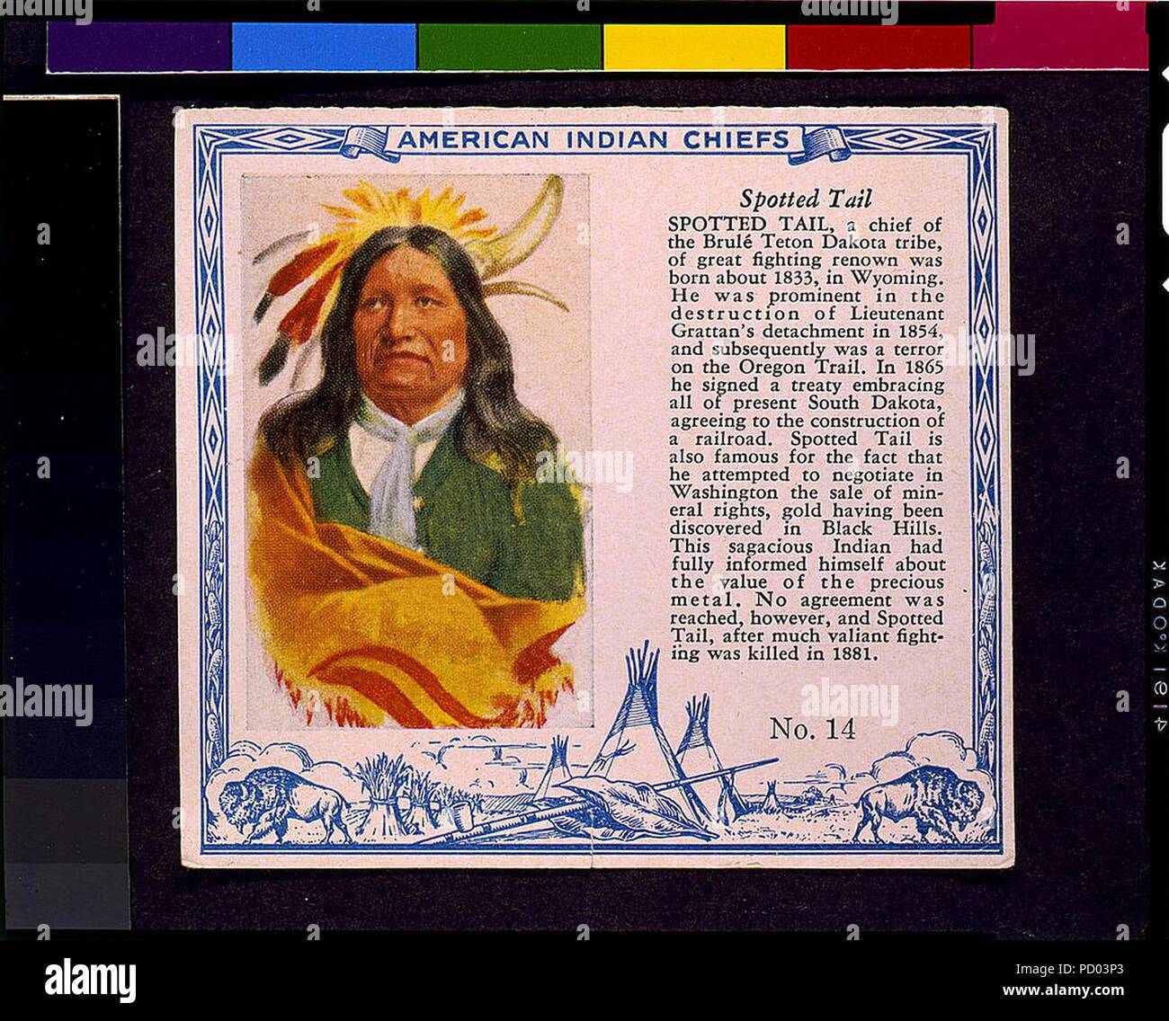American Indian Chiefs. Spotted Tail Banque D'Images