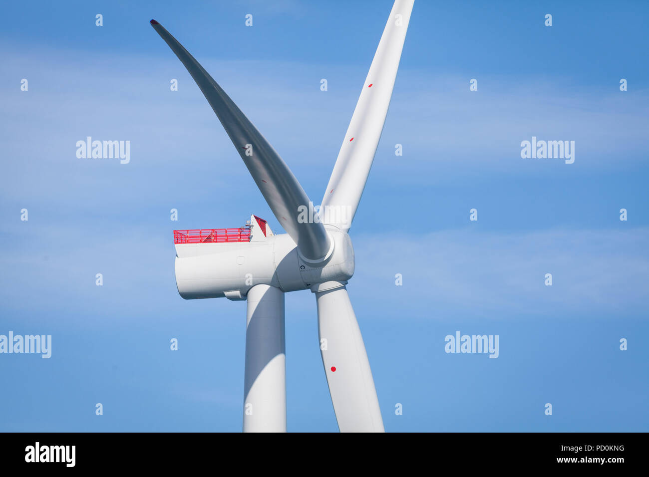 Un-7.0-154 Siemens SWT éolienne sur l'Extension Walney (Walney 4) Parc éolien offshore Banque D'Images