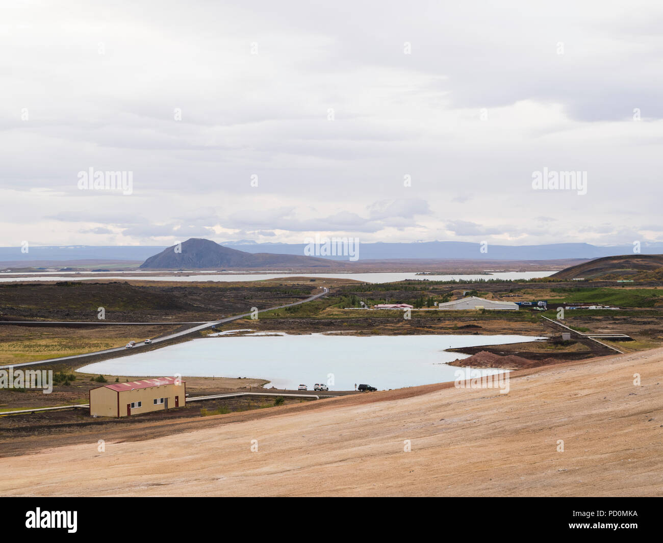 Leirbotn dans géothermique de Krafla, Nord de l'Islande Banque D'Images