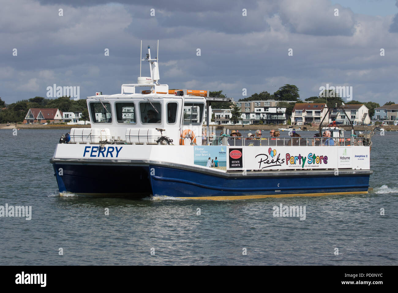 Mudeford pied de passagers d'Hengistbury Head, Christchurch, Dorset, Angleterre Banque D'Images