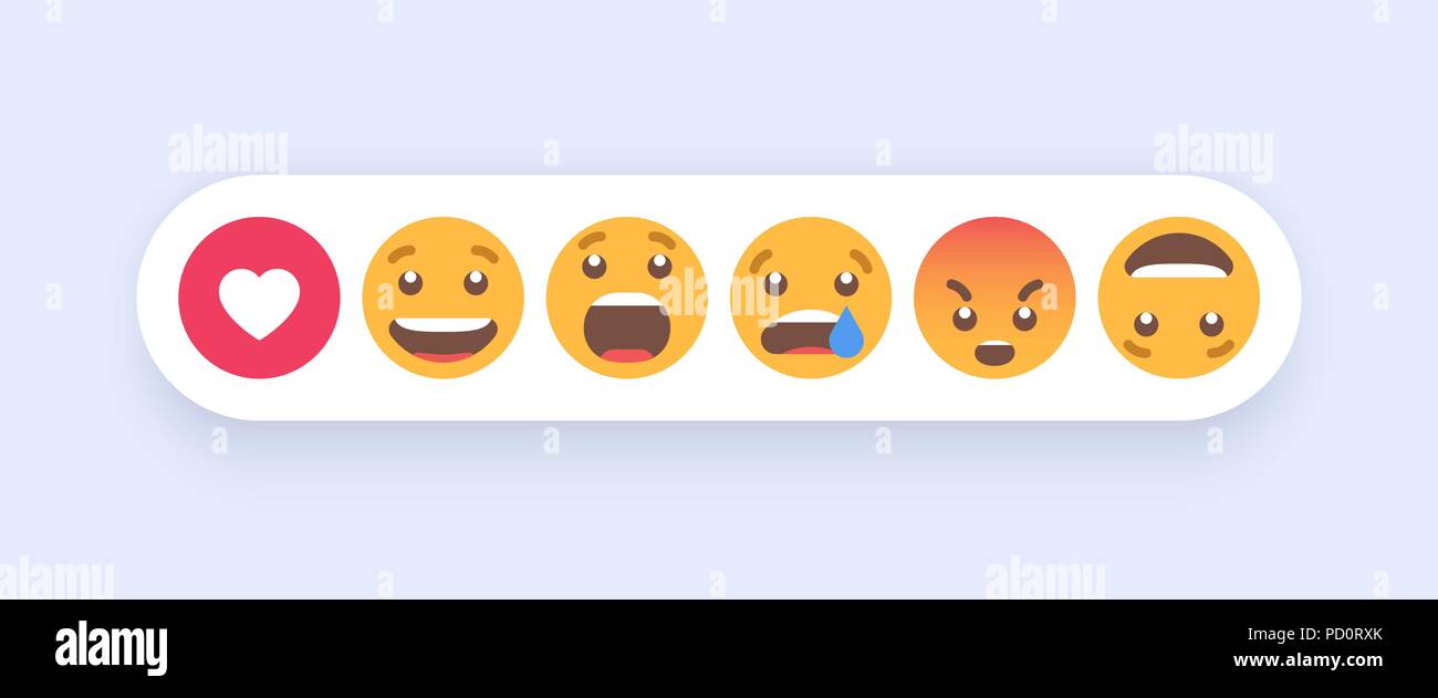 Résumé série d'émoticônes. Télévision Emoji icônes de style sur fond blanc. Vector EPS 10 Illustration de Vecteur
