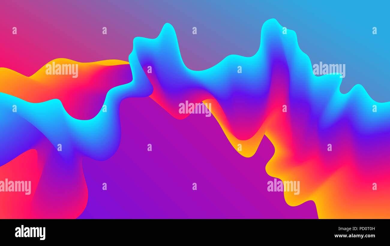 Résumé fond ondulé de gradient. Mélange de peinture futuriste Effet. Formes fluides. Vector EPS 10 Illustration de Vecteur