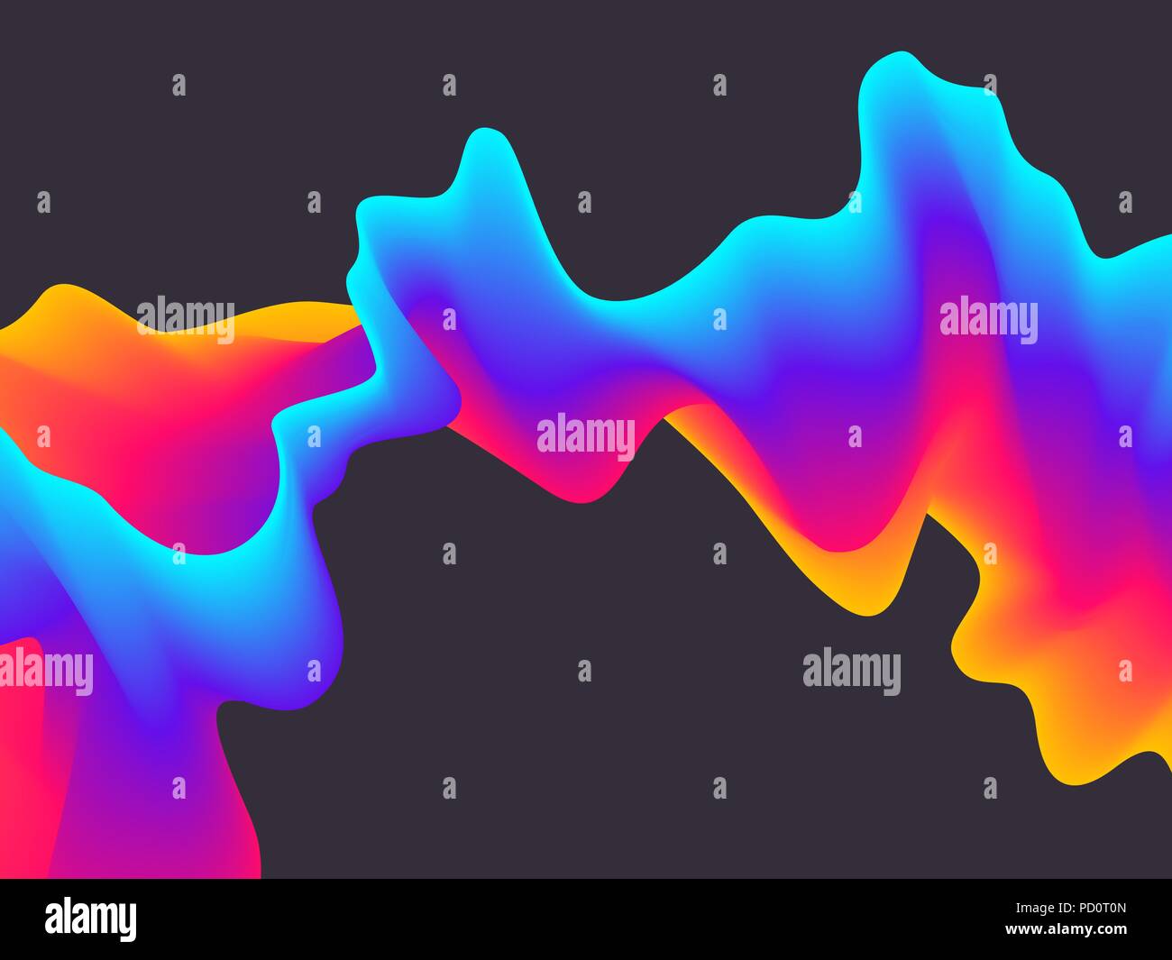 Résumé fond ondulé de gradient. Mélange de peinture futuriste Effet. Formes fluides. Vector EPS 10 Illustration de Vecteur