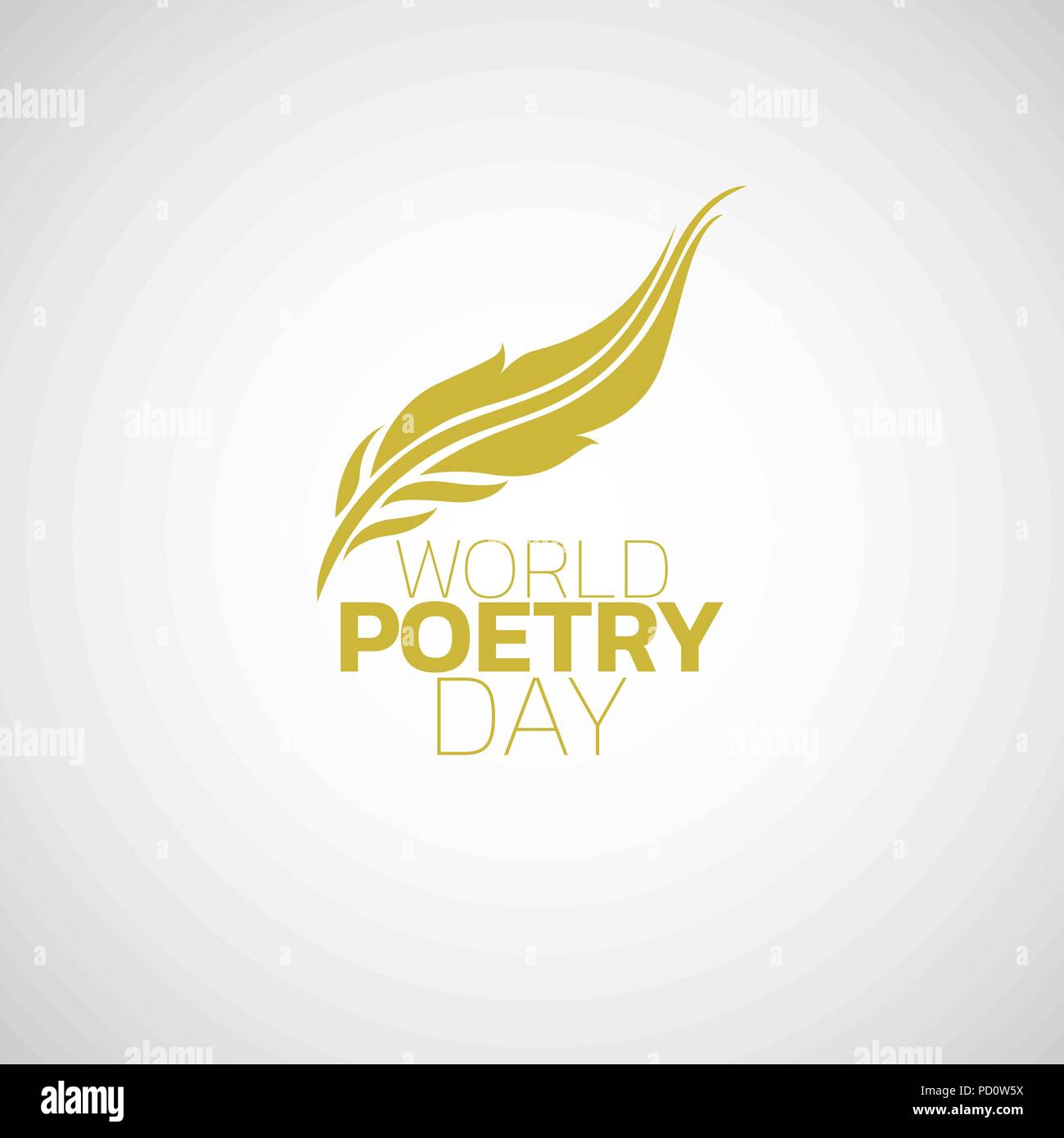 Logo de la Journée mondiale de la poésie, de conception icône vector illustration Illustration de Vecteur