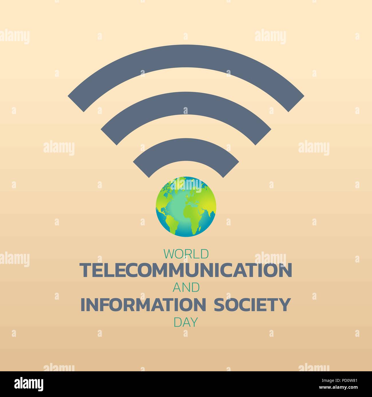 Logo de la Journée mondiale des télécommunications, conception icône vector illustration Illustration de Vecteur