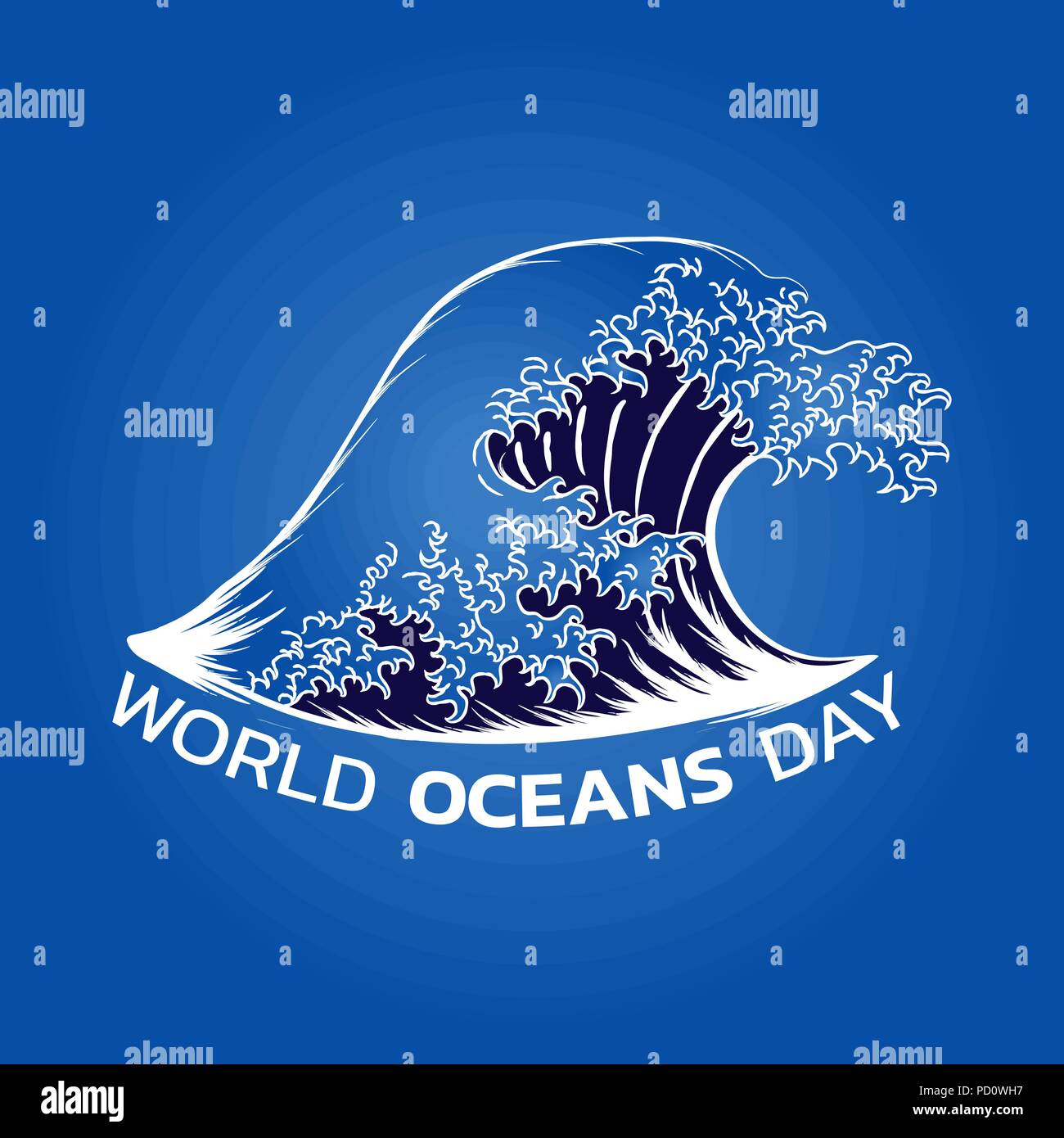 La Journée mondiale des océans Vector illustration Illustration de Vecteur