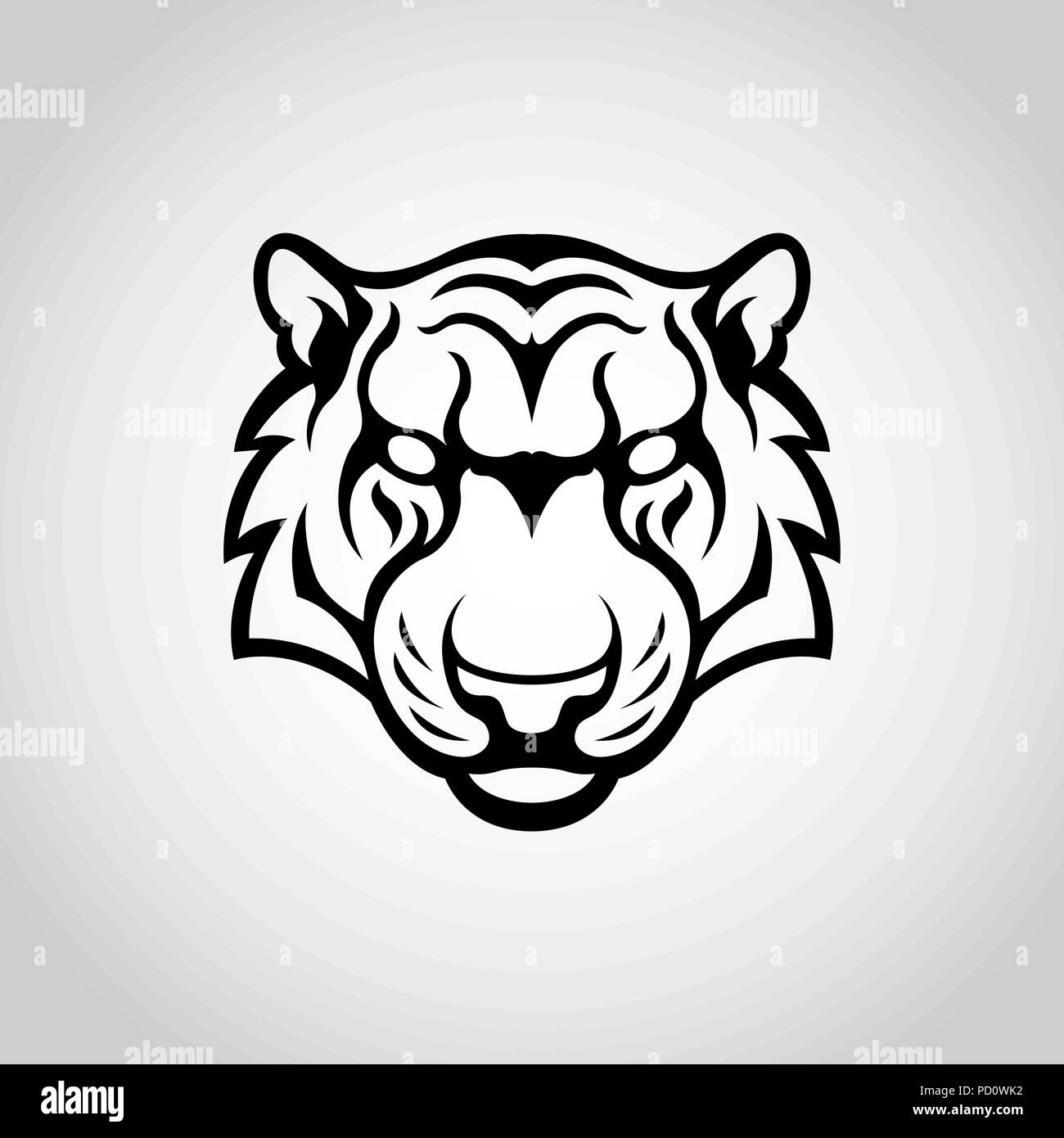 Logo vector illustration icône Tiger Illustration de Vecteur