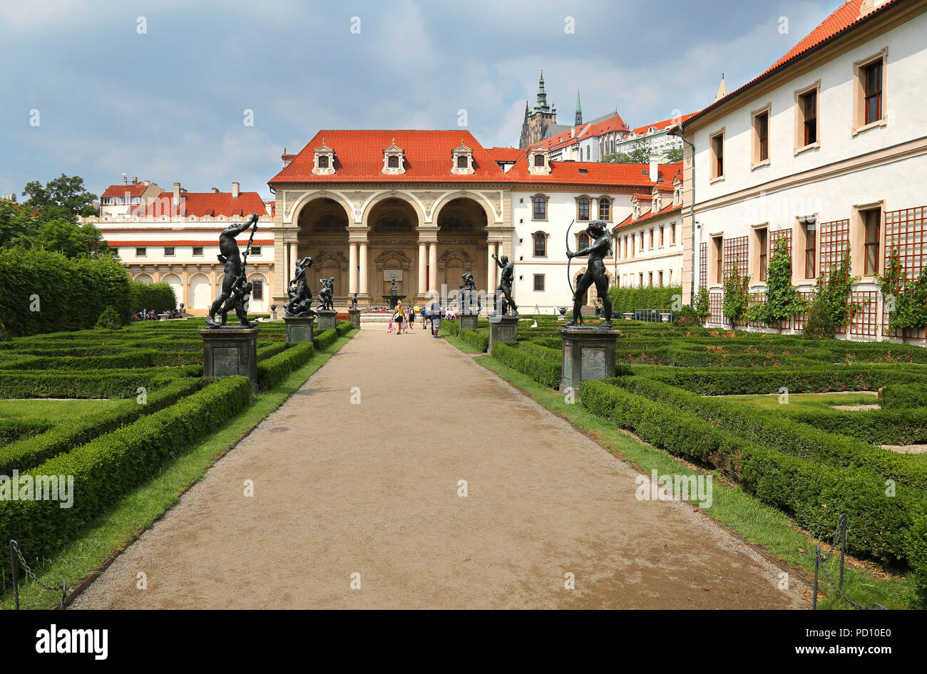 Prague, 11 juin 2018 - voir du style baroque Palais Wallenstein à MalÃ¡ Strana, Prague, en ce moment la maison du Sénat tchèque Banque D'Images