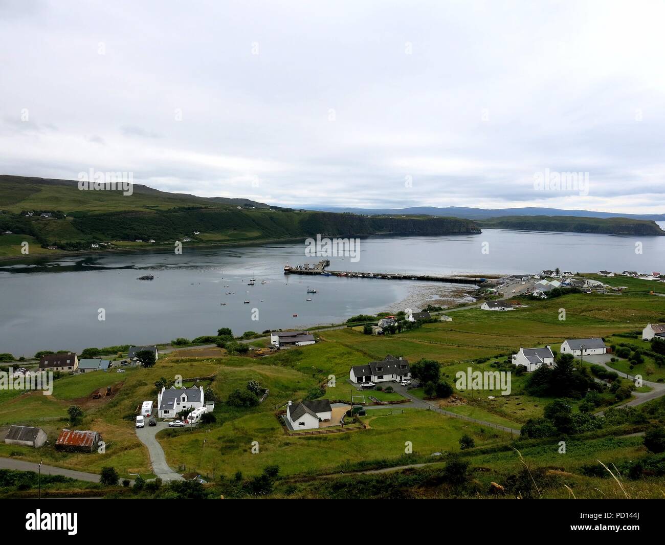Uig, terminal de ferries, l'île de Skye, en Ecosse Banque D'Images