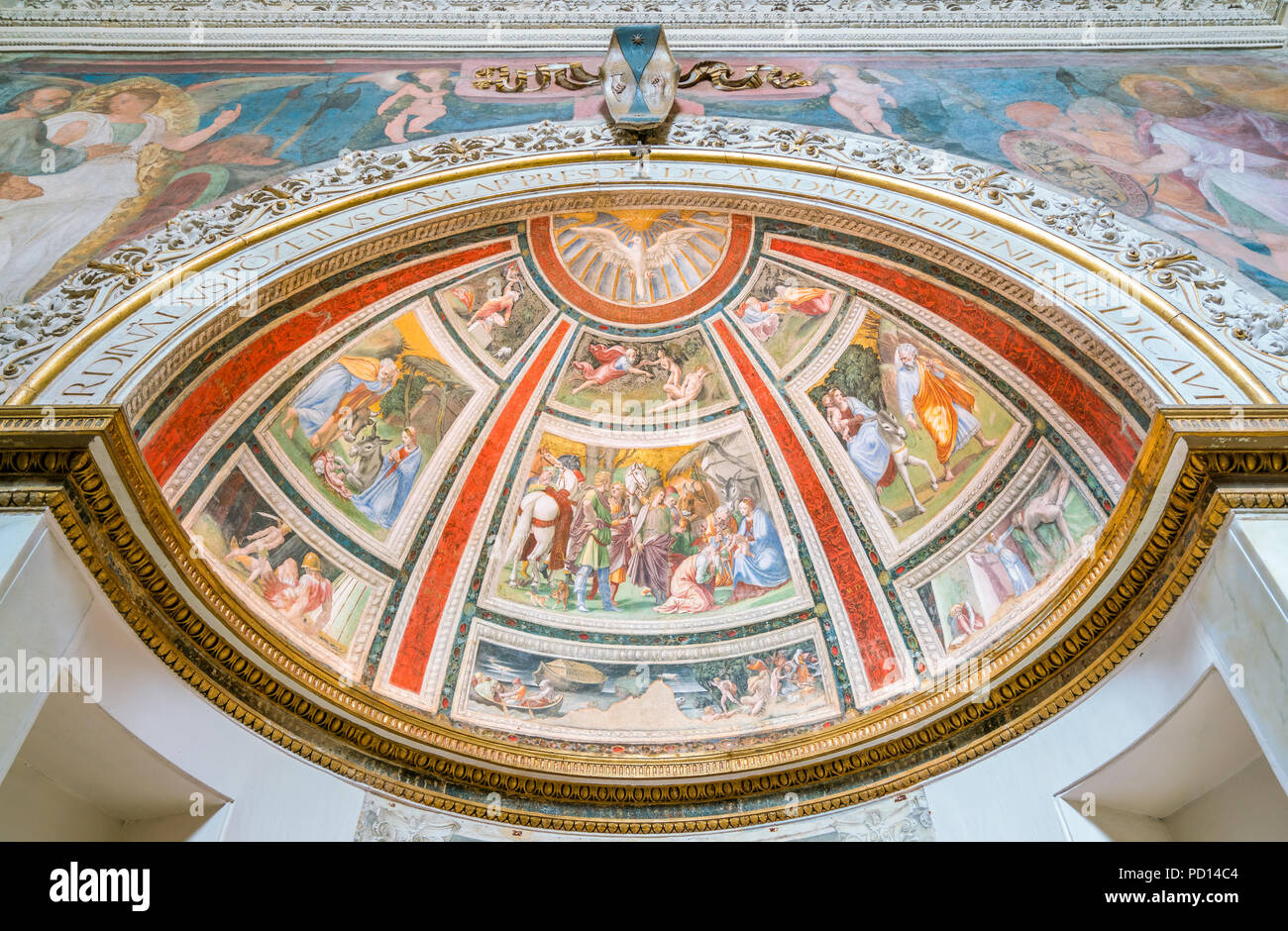 La chapelle Ponzetti par Baldassarre Peruzzi dans l'église de Santa Maria della Pace à Rome, Italie. Banque D'Images