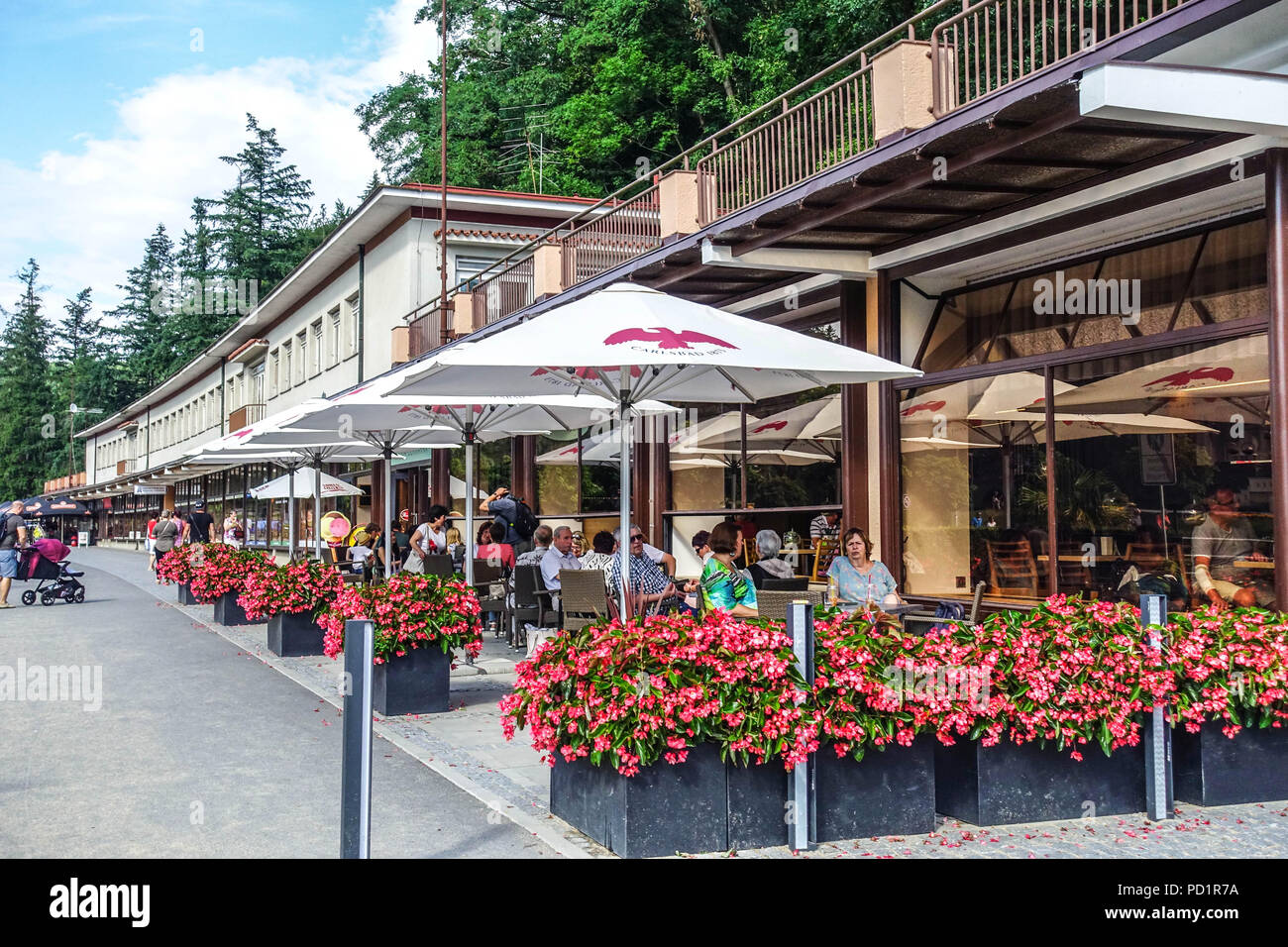 Colonnade, Luhacovice est une ville thermale dans la région de Zlin, en Moravie, en République tchèque. Banque D'Images