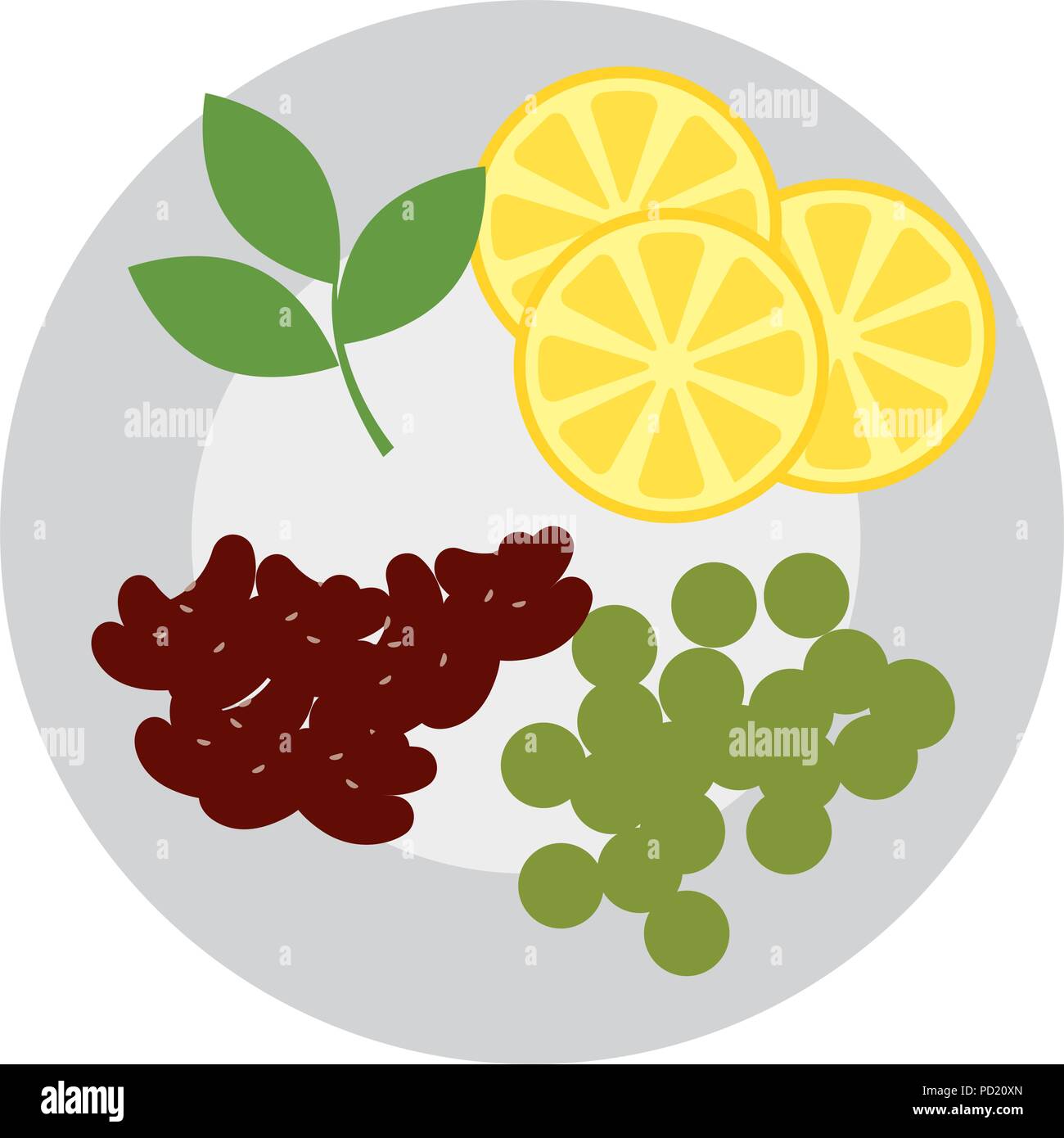 Bol à fruits et légumes Illustration de Vecteur