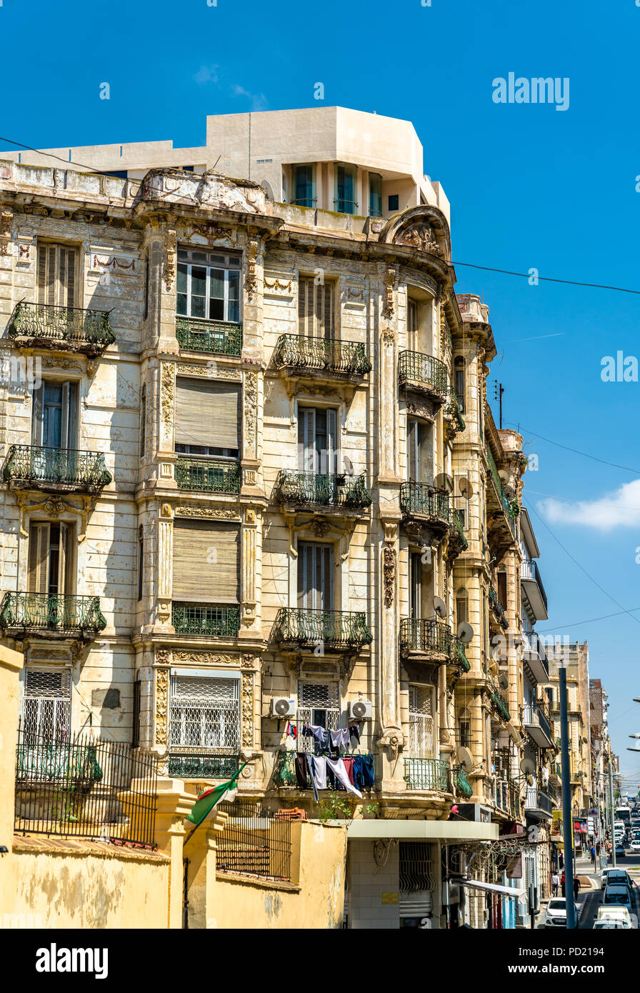 Bâtiments à Oran, une ville importante en Algérie Banque D'Images