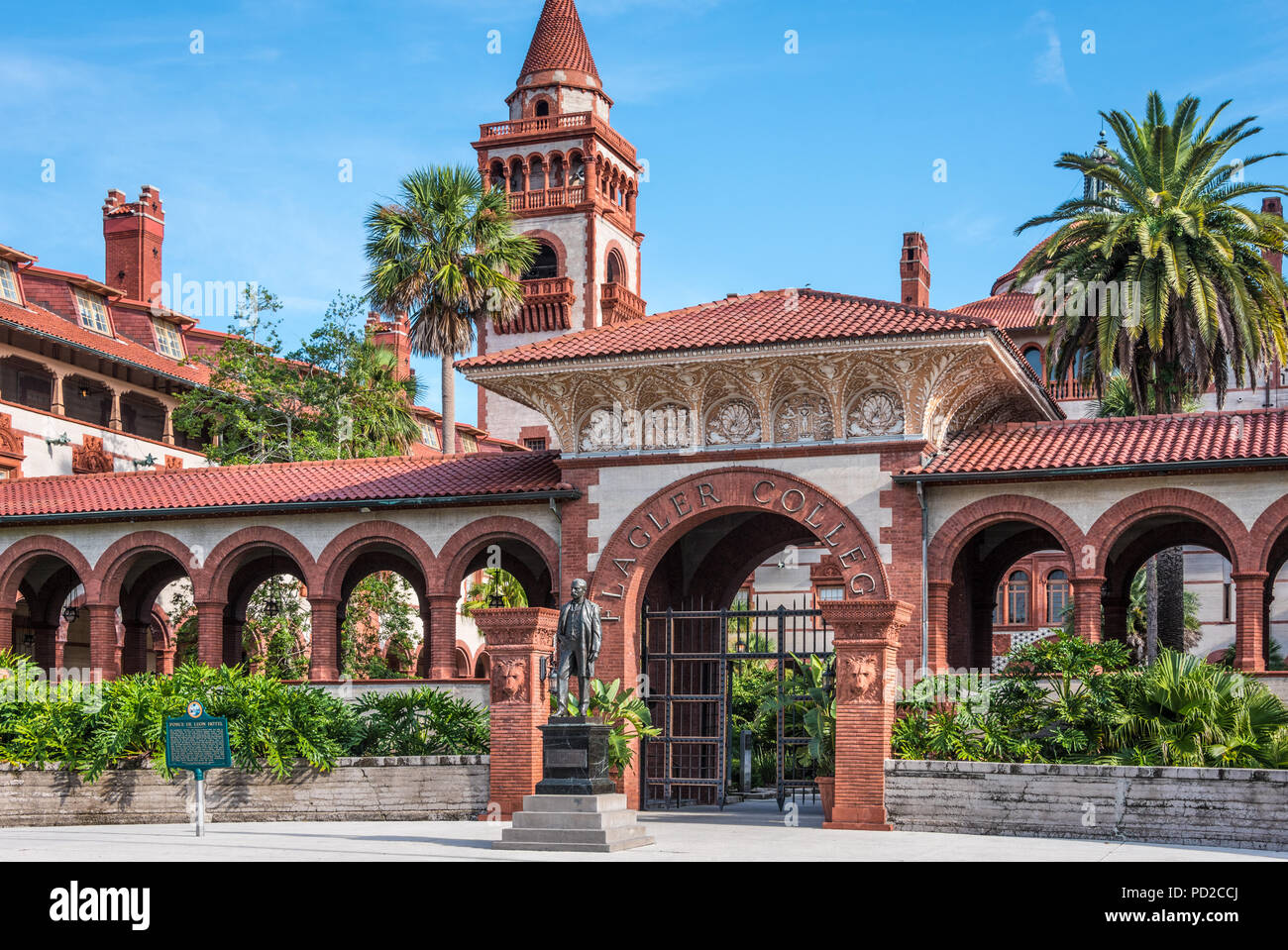 Flagler College dans le centre-ville historique de St Augustine, en Floride. (USA) Banque D'Images