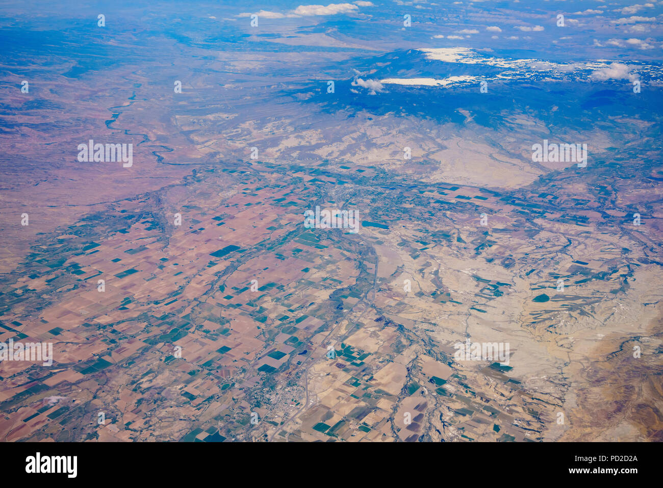 Vue aérienne de la belle Olathe cityscape à Colorado Banque D'Images