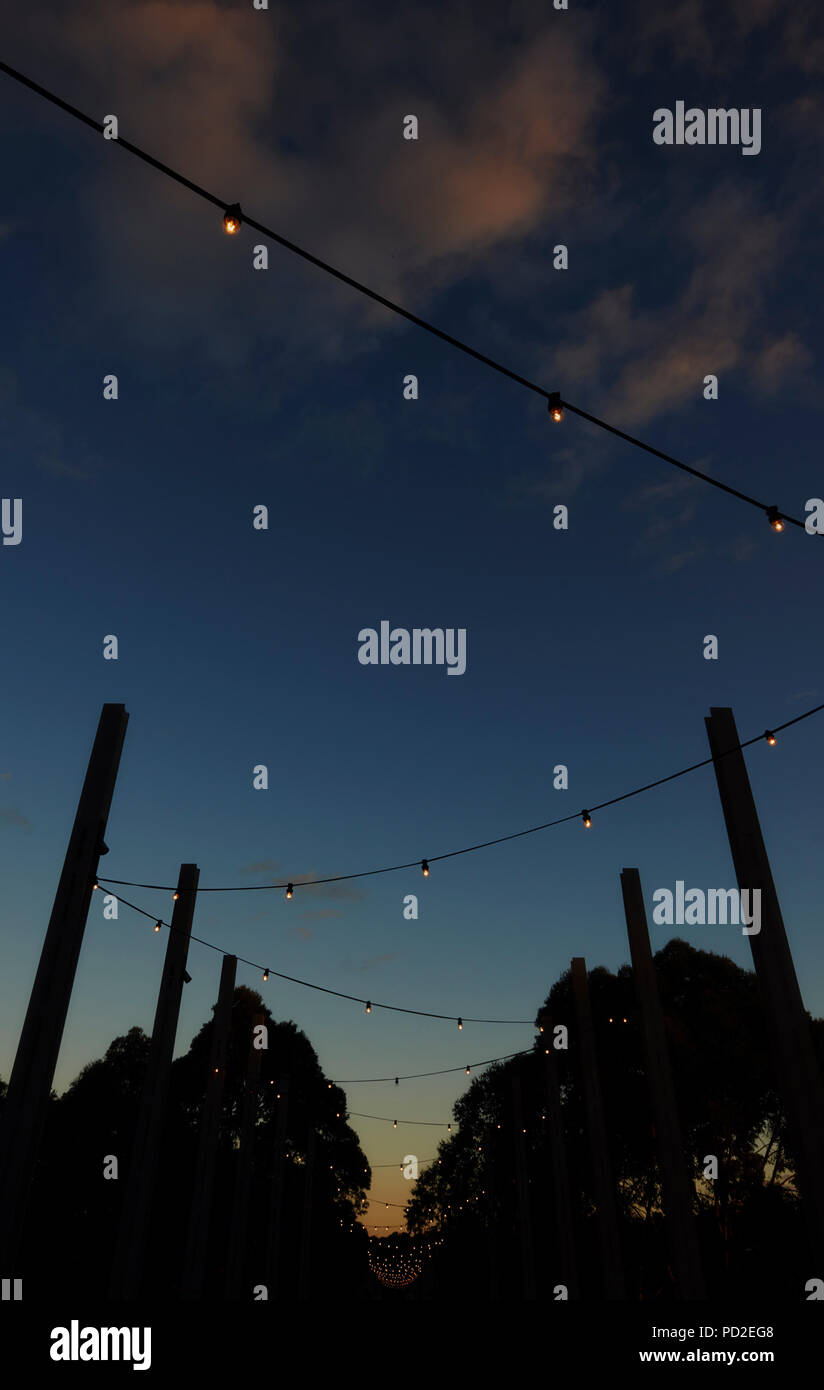 Fairy lights strung up Banque de photographies et d’images à haute