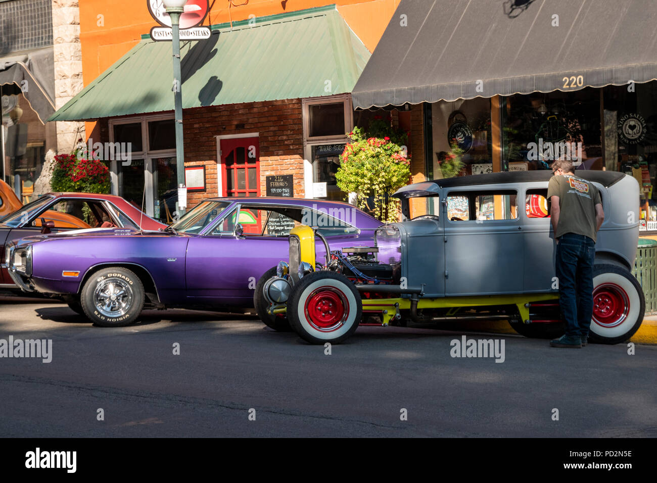 Ange de Shavano Car Show, collecteur de fonds pour Chaffee Comté Recherche & sauvetage sud, Salida, Colorado, USA Banque D'Images