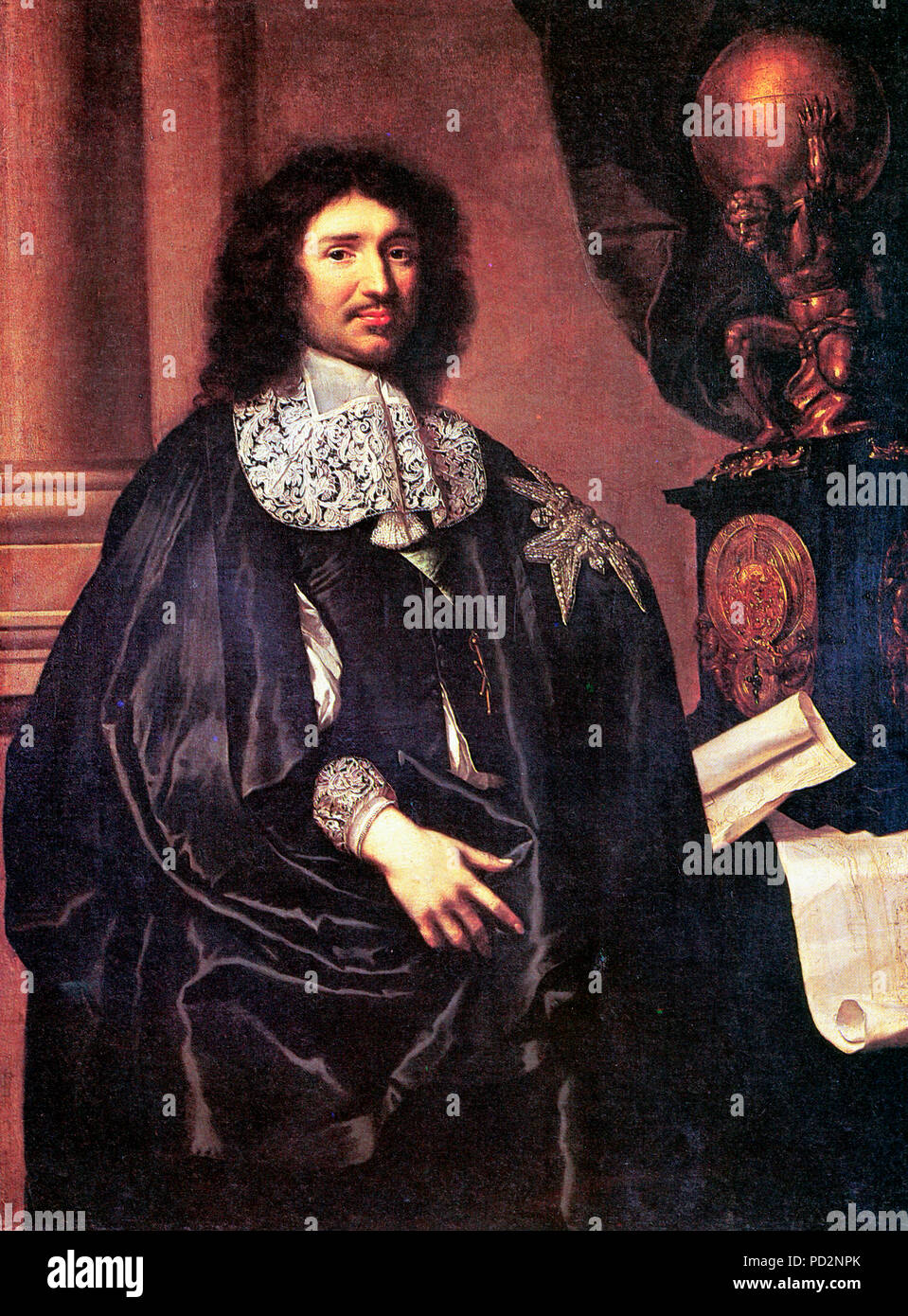 Portrait de Jean-Baptiste Colbert - Claude LefÃ bvre, 1666¨ Banque D'Images