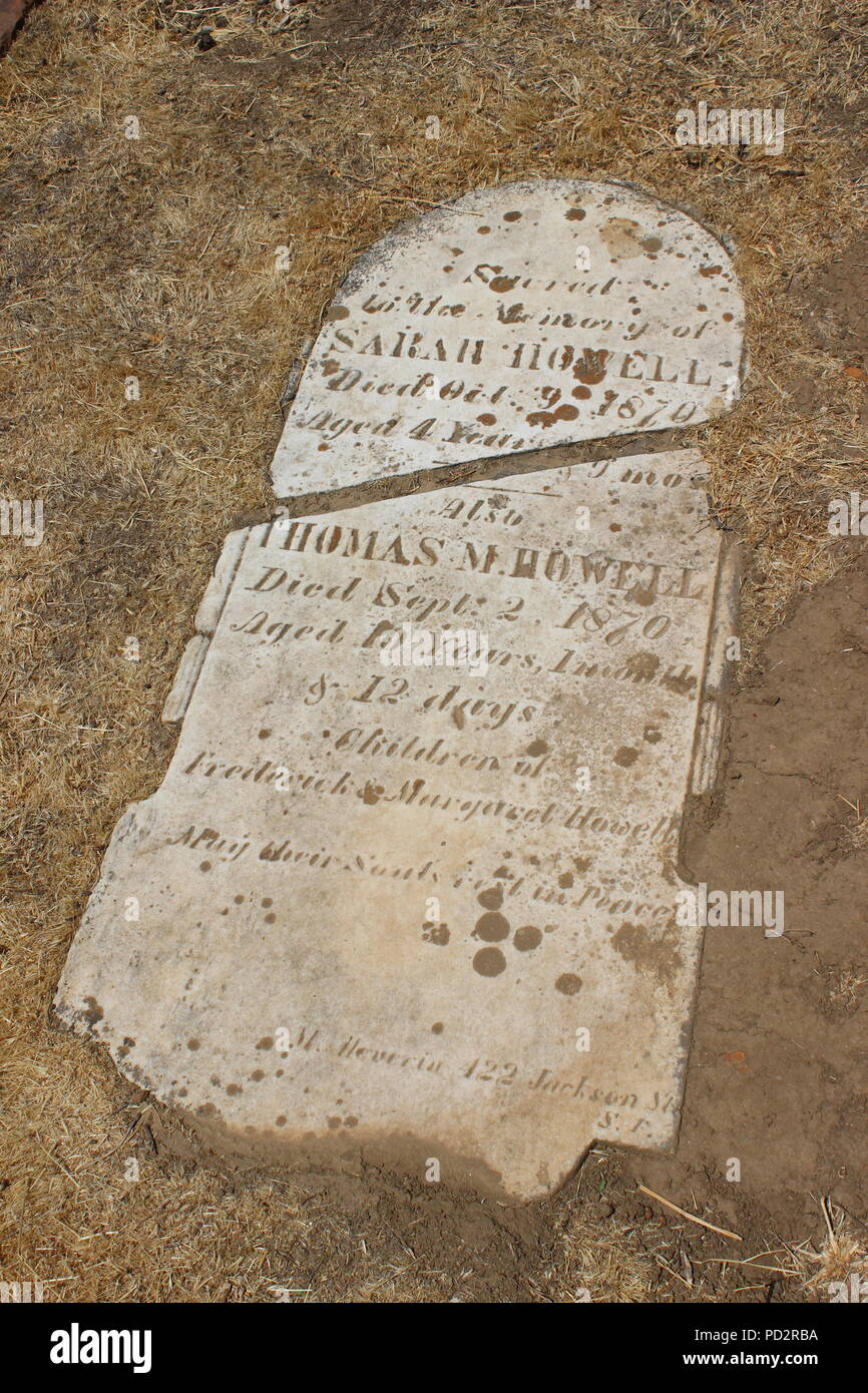 Rose Hill Cemetery, Black Diamond Mines Regional Preserve et Antioch, Californie Banque D'Images