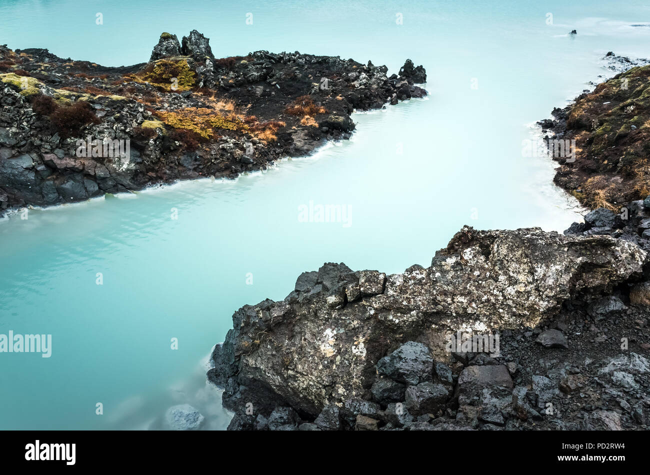 L'Islande, Blue lagoon geothermal spa, naturel, l'une des attractions touristiques les plus visitées en Islande Banque D'Images