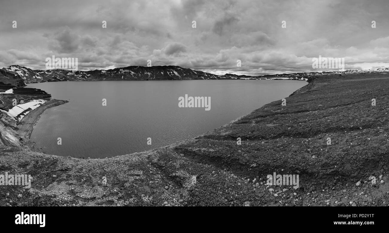 Lac Bleu Oskjuvatn Banque D'Images