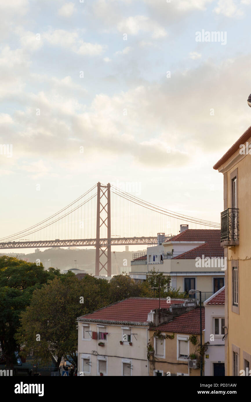 Une vue sur Lisbonne, Lisbonne, Portugal Banque D'Images