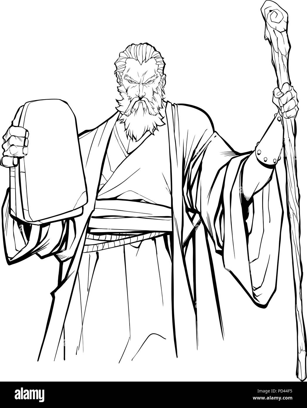 Moïse l'Art en ligne Illustration de Vecteur