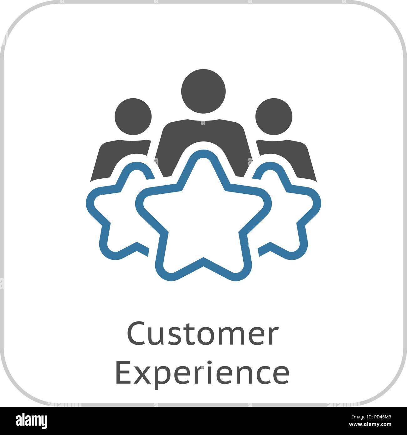 L'icône de la ligne de l'expérience client. Illustration de Vecteur