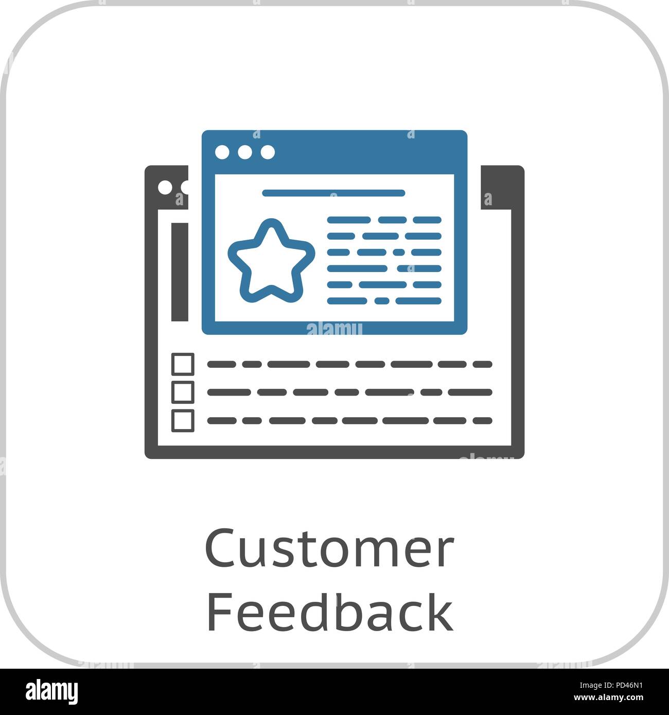 L'icône de la ligne de commentaires des clients. Illustration de Vecteur