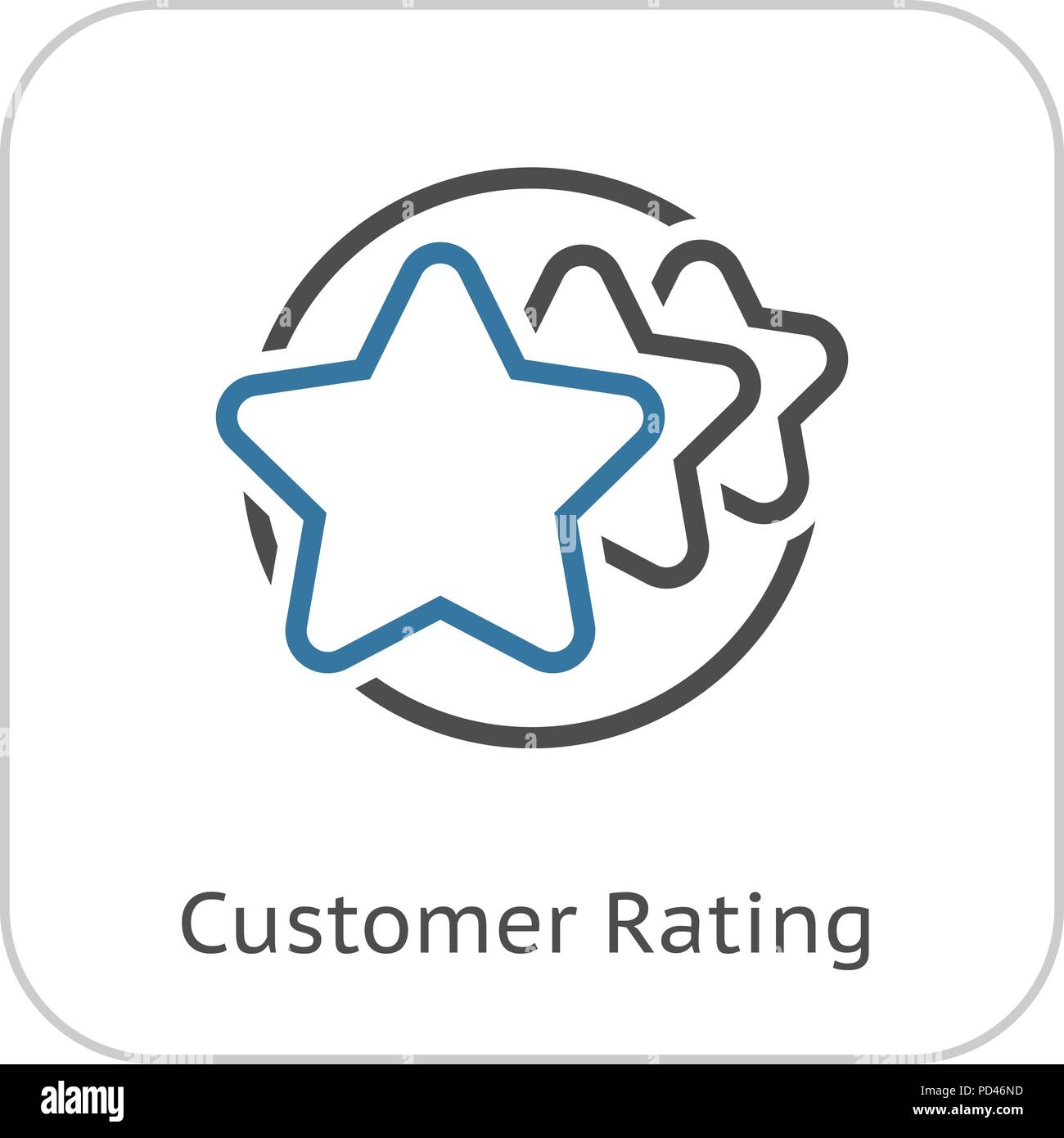 Évaluation de la clientèle icône Ligne. Illustration de Vecteur