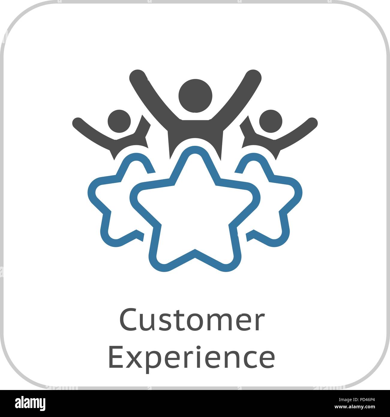 L'icône de la ligne de l'expérience client. Illustration de Vecteur