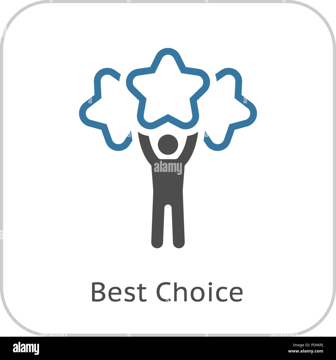 L'icône de la ligne de meilleur choix. Illustration de Vecteur