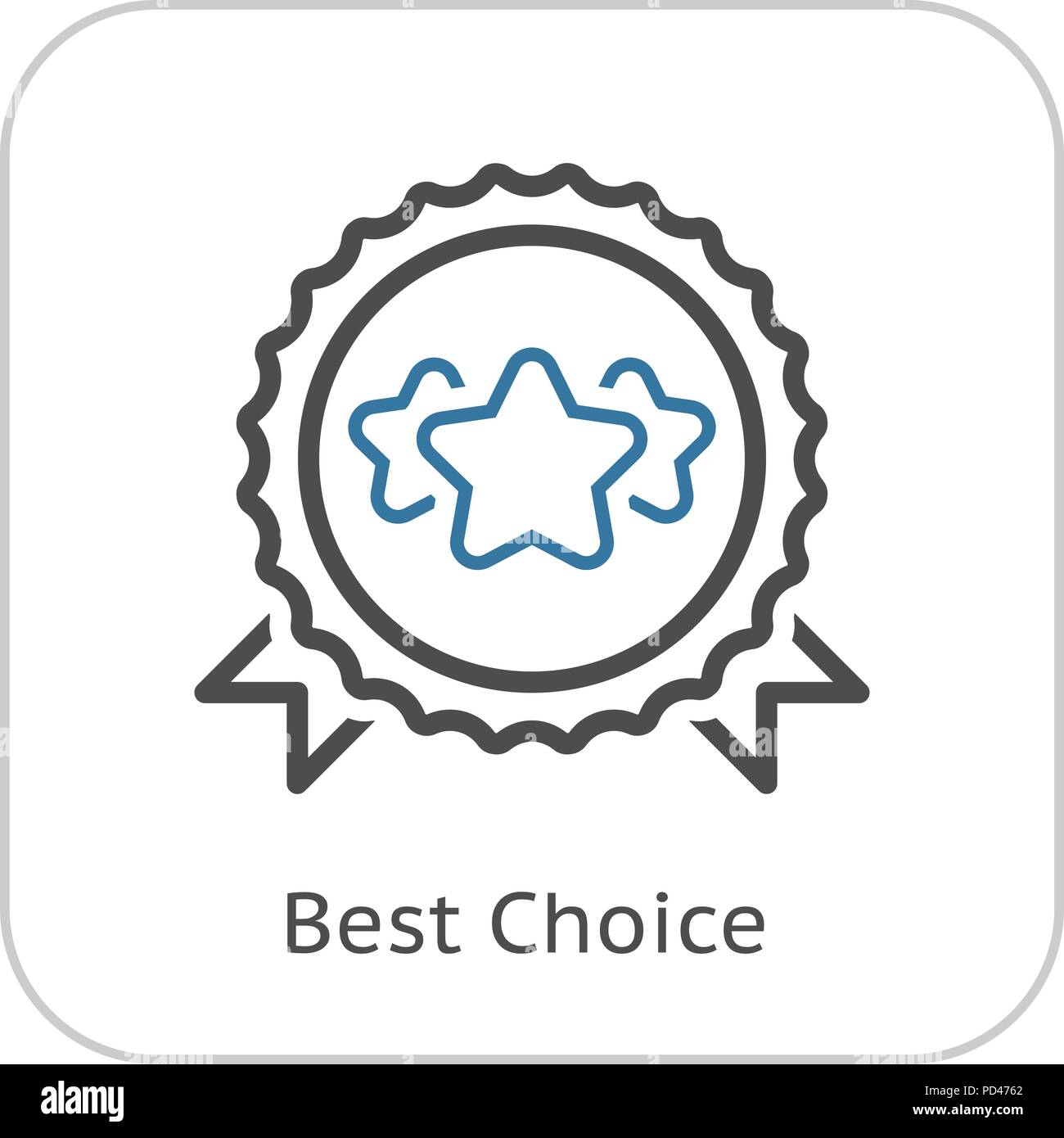 L'icône de la ligne de meilleur choix. Illustration de Vecteur