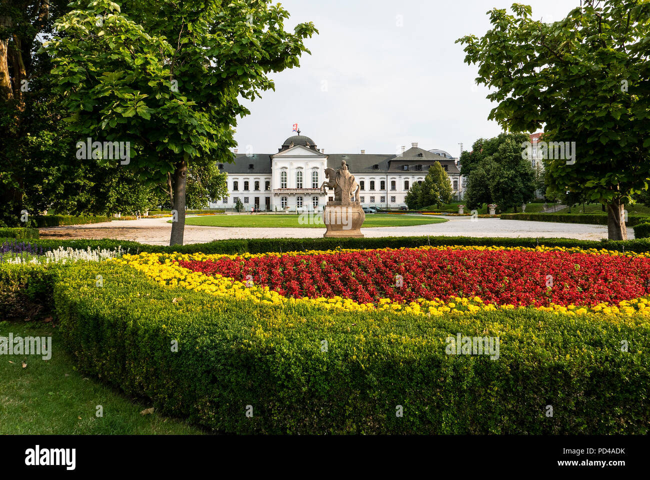 Palais Grassalkovich baroque de 176o (retour) depuis 1939 siège de la présidents Slovaque Banque D'Images