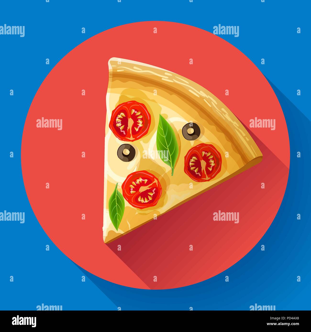 Pizza slice vecteur icône Illustration de Vecteur