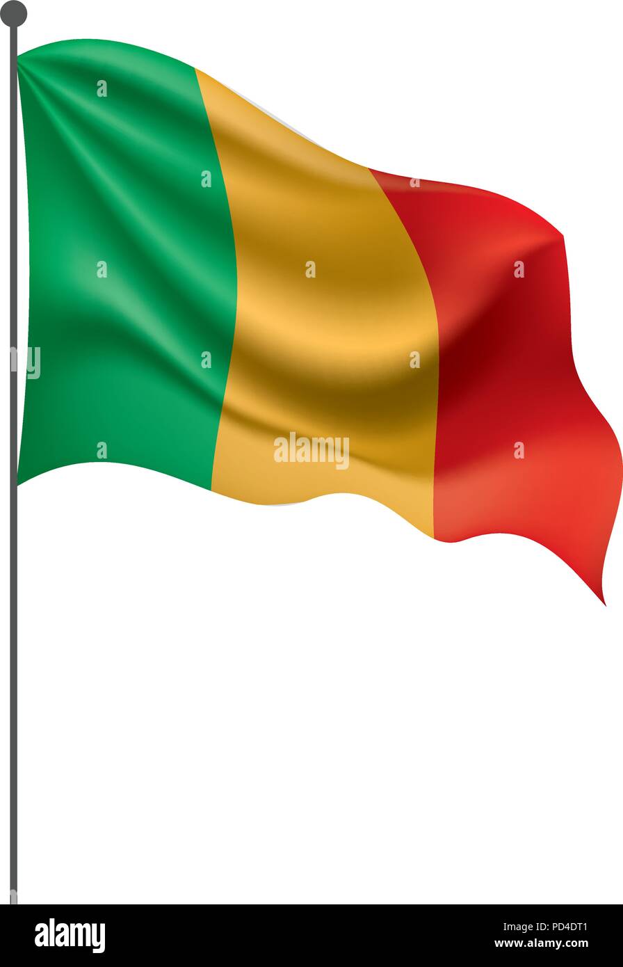 Mali drapeau. Vector Illustration de Vecteur