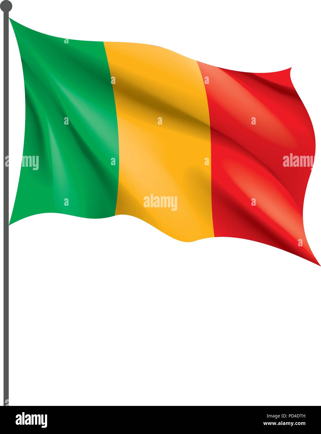 Mali drapeau. Vector Illustration de Vecteur