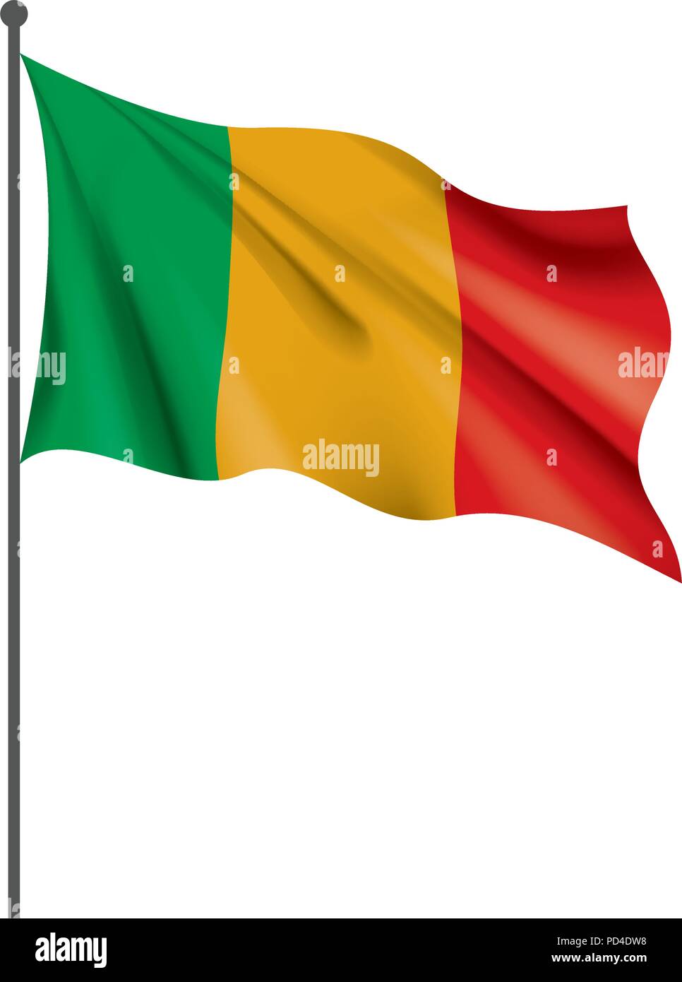 Mali drapeau. Vector Illustration de Vecteur