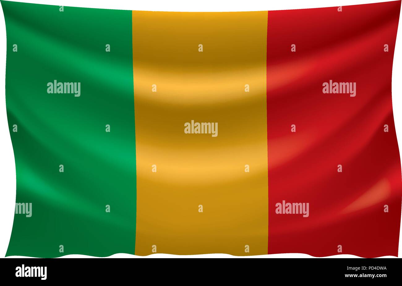 Mali drapeau. Vector Illustration de Vecteur