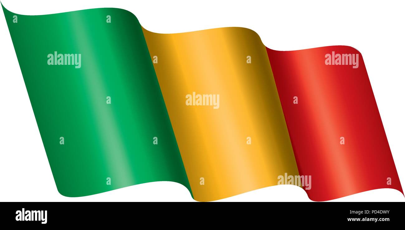 Mali drapeau. Vector Illustration de Vecteur